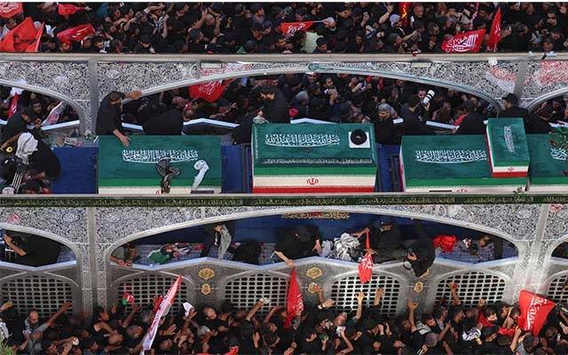 ایران کے شہید سپریم لیڈر آیت اللّٰہ خامنہ ای کی نماز جنازہ مشہد میں ادا کردی گئی