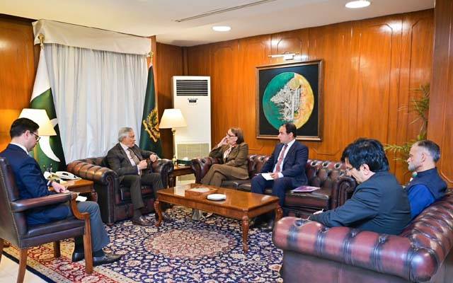 اقوام متحدہ سیکرٹری جنرل کی امیدوار ربیکا گرینسپان کی نائب وزیراعظم اسحاق ڈار سے ملاقات