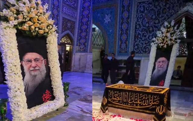 ایران کے شہید سپریم لیڈر آیت اللہ خامنہ ای کی قبر کی تصاویراور ویڈیوجاری