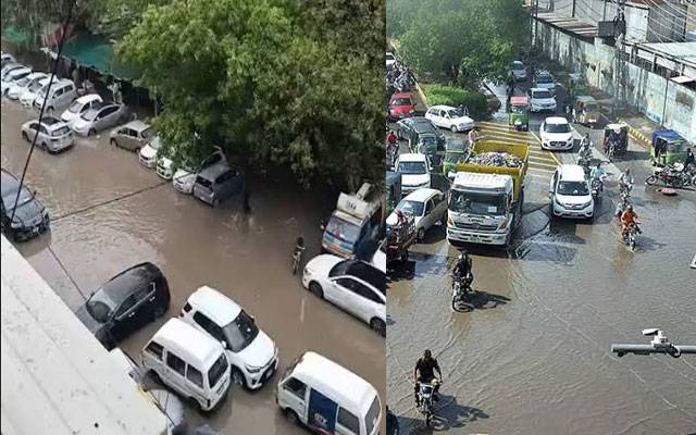بارش کے بعد سڑکوں اور نشیبی علاقوں میں پانی جمع، ٹریفک متاثر