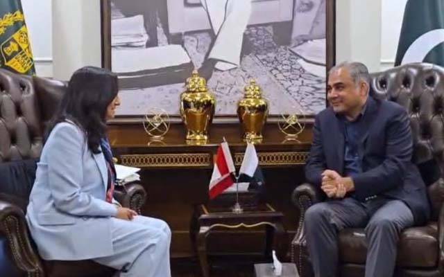 کینیڈا کی وزیر خارجہ انیتا آنند کی وفاقی وزیر داخلہ محسن نقوی سے ملاقات