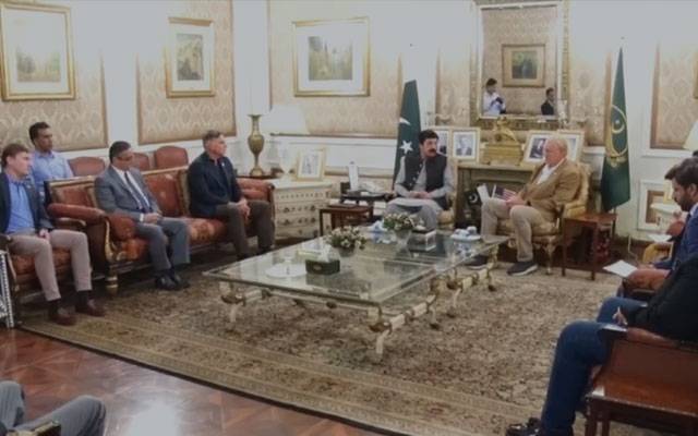  امریکی اعلیٰ سطحی وفد کی گورنر پنجاب سردار سلیم حیدر سے ملاقات 