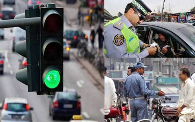 پنجاب میں ٹریفک قوانین کی خلاف ورزی پر کریک ڈاؤن، 58 لاکھ سے زائد چالان