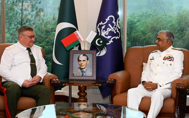 پاک بحریہ کے سربراہ سے بیلاروس کے اعلیٰ دفاعی وفد کی ملاقات