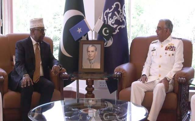  صومالیہ کےوزیر دفاع اور سفیر کی ایڈمرل نوید اشرف, اور ائیر چیف مارشل ظہیر احمد بابر سدھو سے الگ الگ ملاقاتیں 