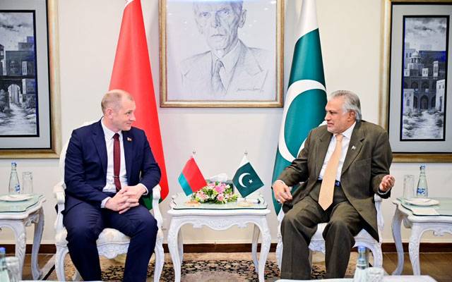 اسحاق ڈار سے بیلاروس کے وزیر توانائی کی ملاقات، دوطرفہ تعاون بڑھانے پر اتفاق