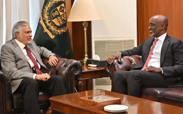 ڈپٹی وزیراعظم و وزیر خارجہ اسحاق ڈار سے اقوام متحدہ کے ریزیڈنٹ کوآرڈینیٹر محمد یحییٰ کی الوداعی ملاقات
