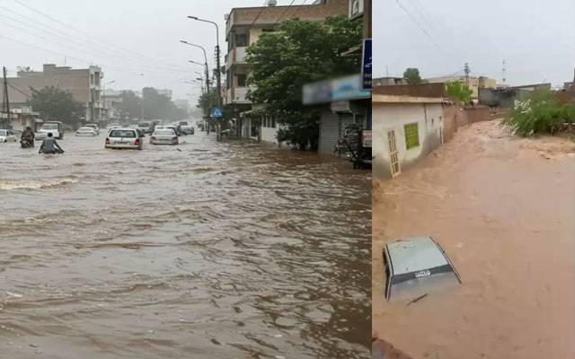 اٹک میں موسلادھار بارش، نشیبی علاقے زیرِ آب، نظامِ زندگی مفلوج