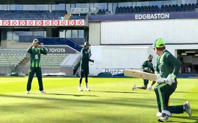 قومی ٹیسٹ اسکواڈ کی ایجبسٹن اسٹیڈیم میں پریکٹس، کھلاڑیوں نے بھرپور ٹریننگ کی