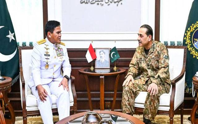 انڈونیشین نیول چیف کی فیلڈ مارشل عاصم منیر سے ملاقات، دوطرفہ دفاعی تعاون پر تبادلہ خیال 