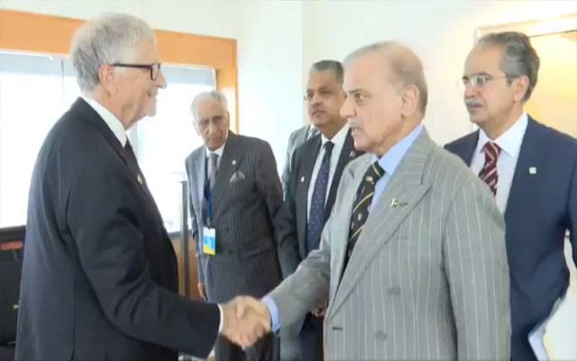 شہباز شریف کی بل گیٹس سے ملاقات، مختلف شعبوں میں تعاون بڑھانے پر اتفاق