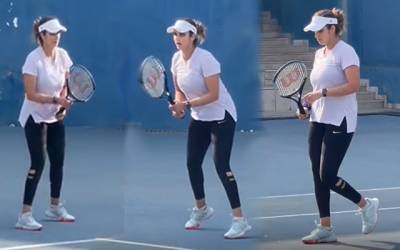 Sania Mirza Tennis Practice