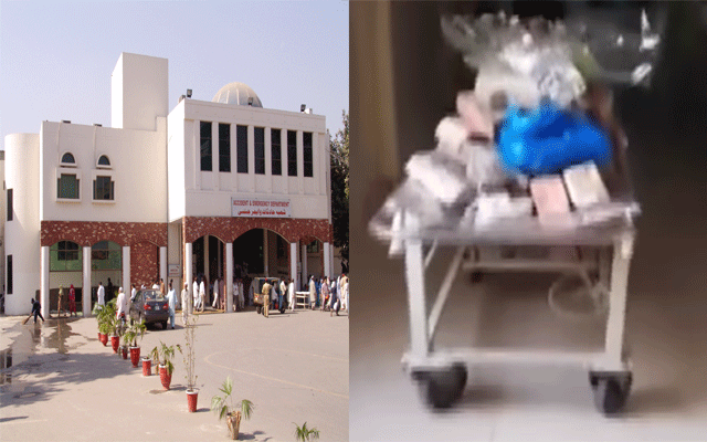 سروسز ہسپتال میں سٹریچر مریضوں کی بجائے اینٹیں لانے کیلئے استعمال ہونے لگے