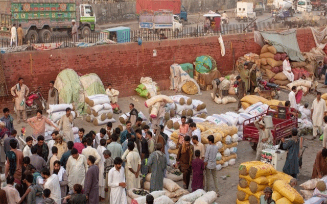  بادامی باغ سبزی منڈی ، مزدوروں کامافیا کے خلاف احتجاج 
