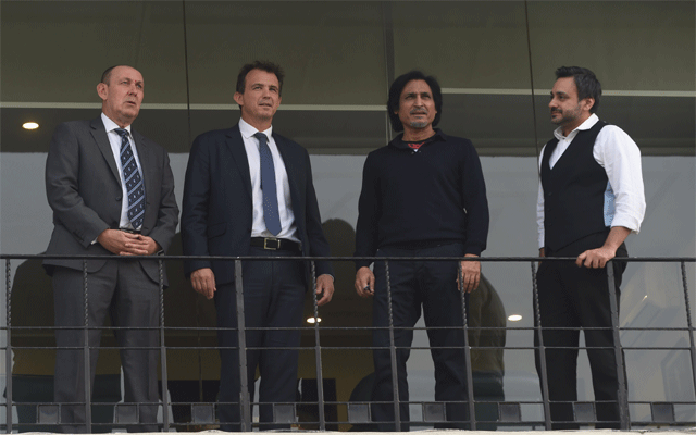 Ramiz raja meeting with ECB executives 