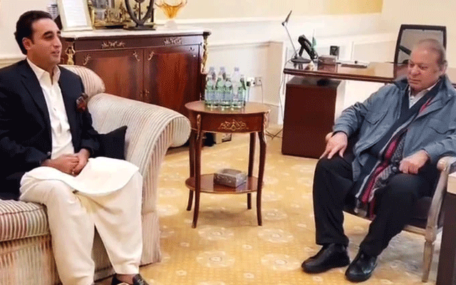 نوازشریف سے بلاول بھٹو کی لندن میں ہونے والی ملاقات کا اعلامیہ جاری