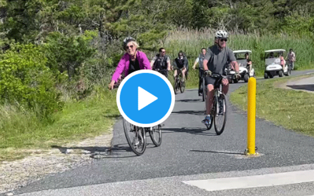 Joe Biden falls from bike