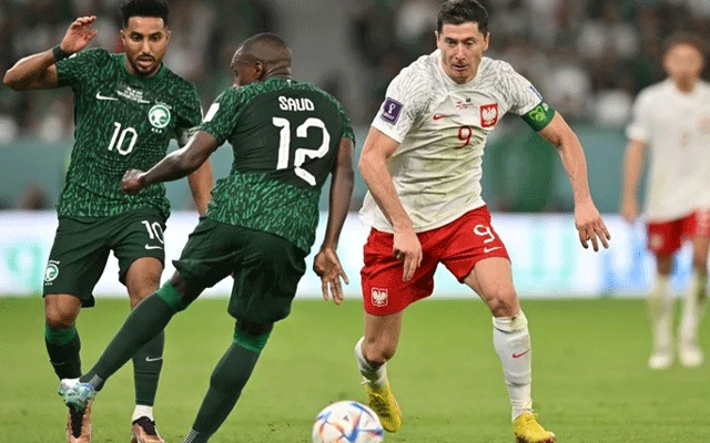 FIFA World cup Football match between Saudi Arabia and Poland