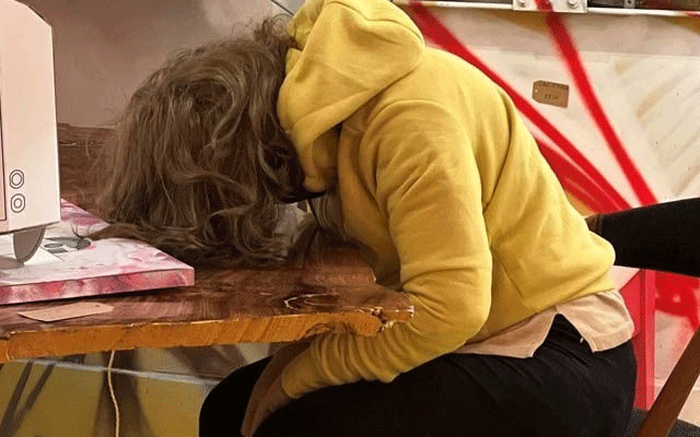 Woman declared unconscious turns out to be a work of art