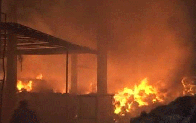 Fire at Rawalpindi Bazar
