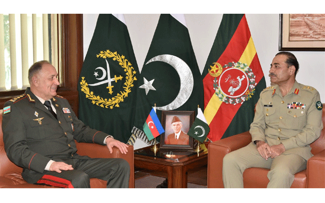 Azerbaijan’s Deputy Defence Minister General Karim Valiyev called on Chief of the Army Staff (COAS) General Asim Munir at GHQ Rawalpindi, City42 
