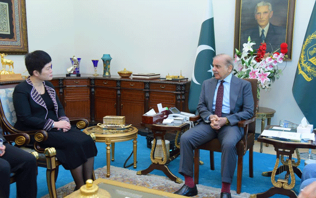 Prime Minister Shahbaz Sharif meets with Chargeé D'affaires of Chinese Embassy in Pakistan, Pang Chunxue, City42
