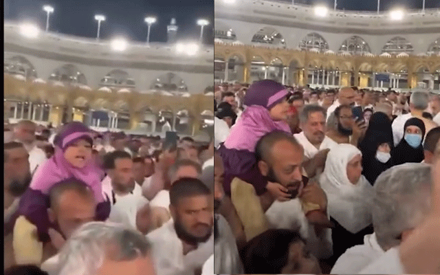 Bait Allah, Haj, Little Girl prayeing during tawaf, city42, Kid's prayers, 