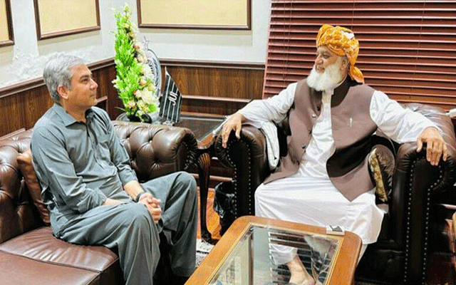 وفاقی وزیرداخلہ محسن نقوی نے جے یو آئی ف کے سربراہ مولانا فضل الرحمن سے ملاقات کی ہے ۔