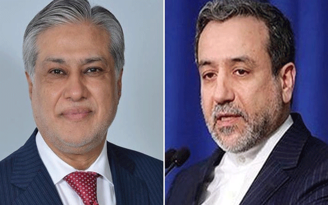 نائب وزیراعظم اور ایرانی وزیر خارجہ کا رابطہ، مشرق وسطی کی صورتحال پر تبادلہ خیال