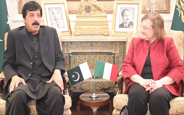 گورنر پنجاب سے اطالوی سفیر کی ملاقات، ماحولیاتی آلودگی و تجارت پر تبادلہ خیال