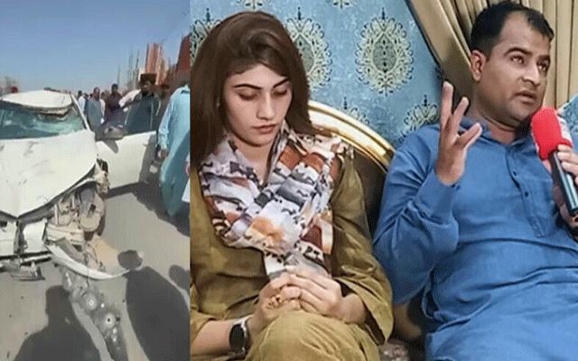 ٹک ٹاکر دانیہ شاہ اور ان کے شوہر کی گاڑی کو خوفناک حادثہ,ایک شخص جاں بحق