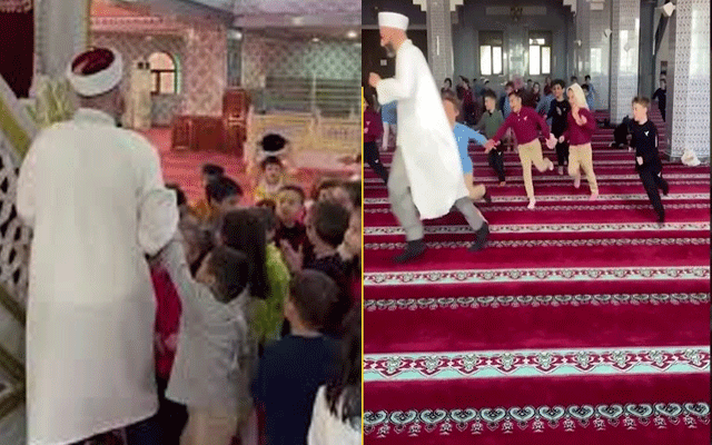 ترکیہ: امامِ مسجد بھی بچوں کے ساتھ بچہ بن گئے، ویڈیو وائرل