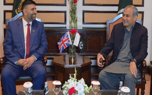 برطانیہ کیساتھ باہمی مفاد کے شعبوں میں تعاون کو مزید فروغ دینا چاہتے ہیں: محسن نقوی