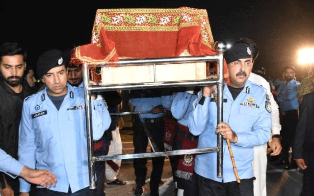ایس پی عدیل اکبر کی نماز جنازہ پولیس لائنز میں ادا